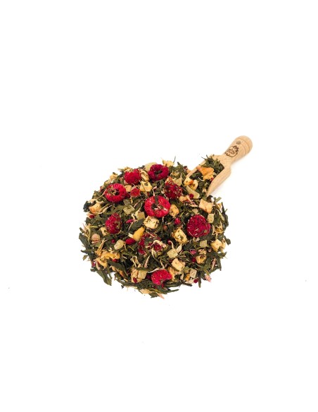 Thé Vert Framboise & Ananas – Crumble à la Framboise | Thé Gourmand Fruité