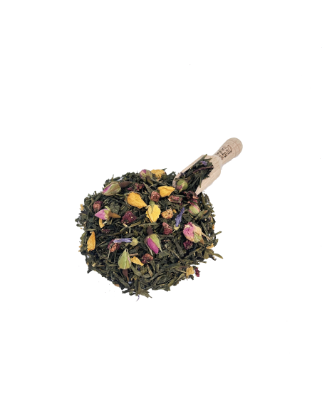Thé Vert Fraise Framboise & Fleurs – Fresia | Thé Vert Aromatisé Floral Premium